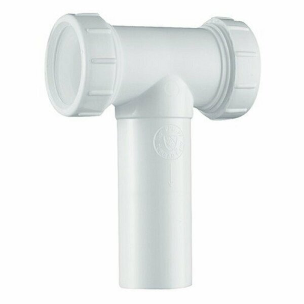 Plumb Craft Waxman PlumbCraft Center Outlet Tee, 1-1/2 in, Plastic, White 7673100N